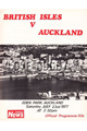 Auckland v British Lions 1977 rugby  Programme